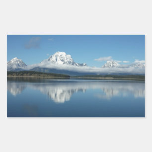 Adesivo Retangular Reflexão do Monte Moran em Grand Teton
