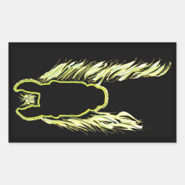 Adesivo Retangular Reflexões Sunny de um Cavalo