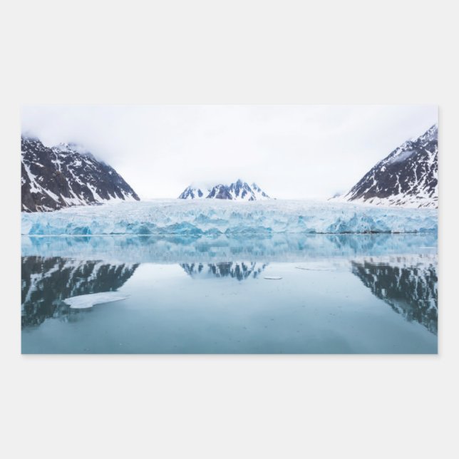 Adesivo Retangular Reflexos da geleira, Noruega (Frente)