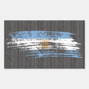 Adesivo Retangular Refrigere o design argentino da bandeira