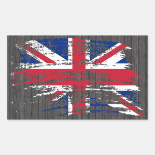 Adesivo Retangular Refrigere o design inglês da bandeira