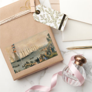 Adesivo Retangular Regata do Vintage Maritime New York Yacht Club