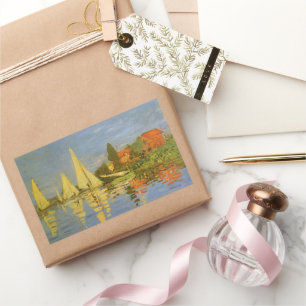 Adesivo Retangular Regata em Argenteuil por Claude Monet