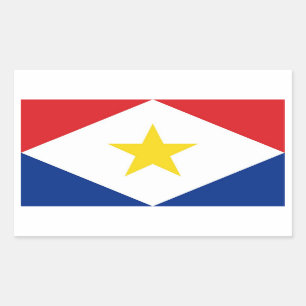 Adesivo Retangular região holandesa do país da bandeira da ilha do