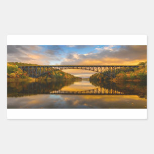Adesivo Retangular Rei francês Ponte na queda
