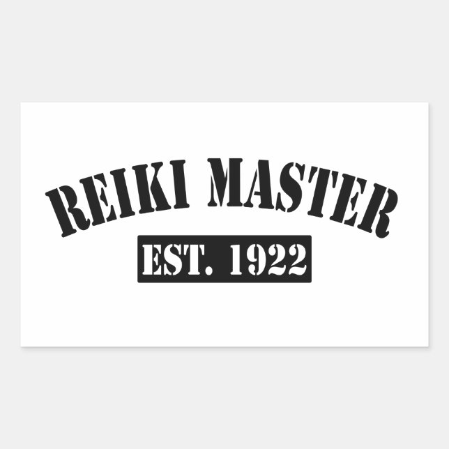 Adesivo Retangular Reiki Master (Frente)