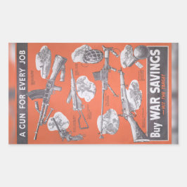 Adesivo Retangular Reimpressão da poster de guerra britânica