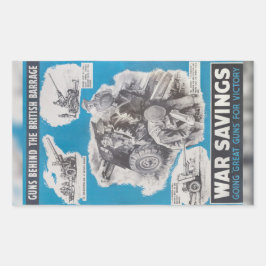 Adesivo Retangular Reimpressão da poster de guerra britânica