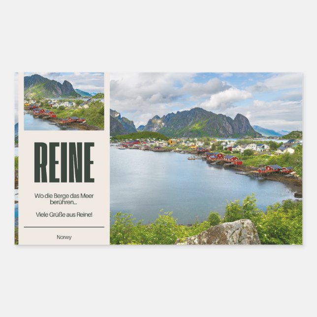 Adesivo Retangular Reine auf den Lofoten (Frente)