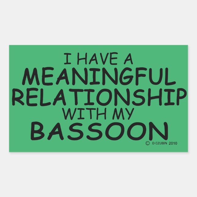 Adesivo Retangular Relação Significativa Vínculo retangular de Bassoo (Frente)