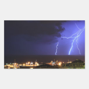 Adesivo Retangular Relâmpago em Genoa, Italia