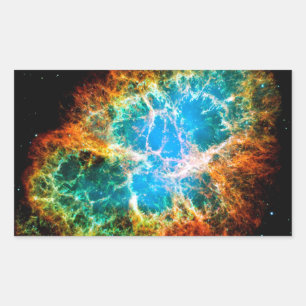 Adesivo Retangular Remanescente de supernova da Nebulosa do Caranguej