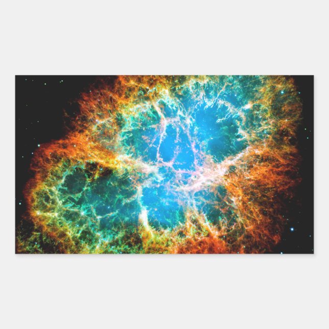 Adesivo Retangular Remanescente de supernova da Nebulosa do Caranguej (Frente)