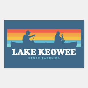 Adesivo Retangular Remo no Lago Keowee Carolina do Sul