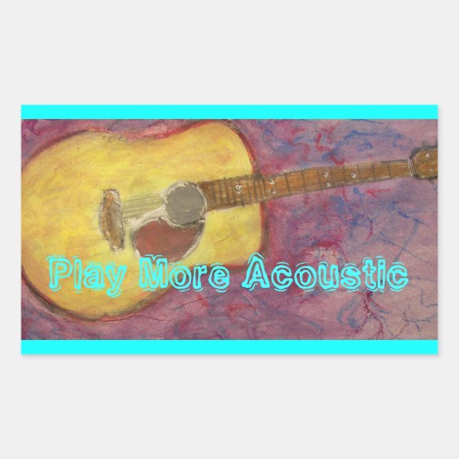 Adesivo Retangular Reproduzir Mais Acústico (Frente)