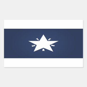 Adesivo Retangular República de Texas