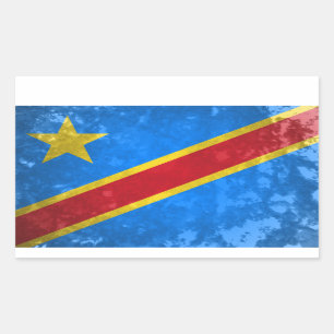 Adesivo Retangular República Democrática do Congo