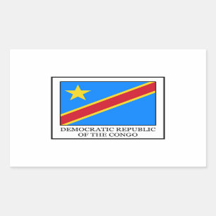 Adesivo Retangular República Democrática do Congo