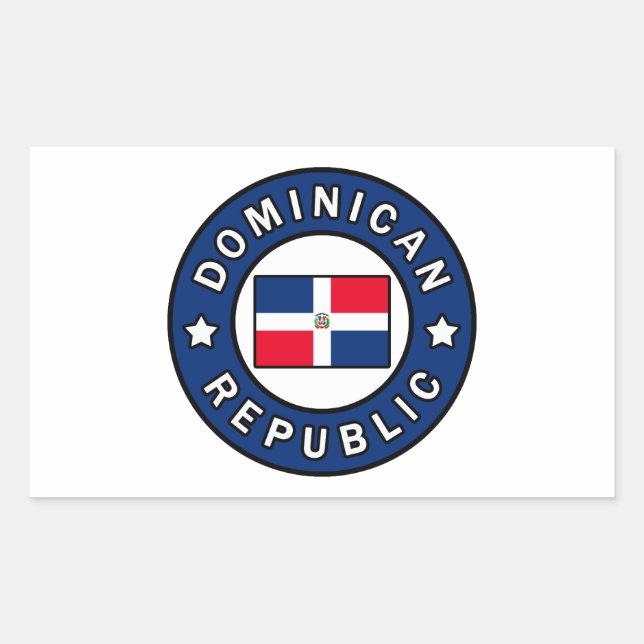 Adesivo Retangular República Dominicana (Frente)