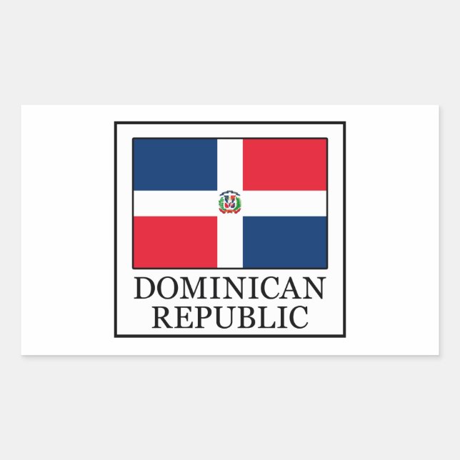 Adesivo Retangular República Dominicana (Frente)