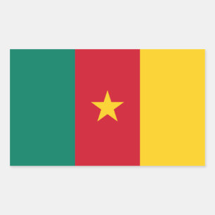 Adesivo Retangular República dos Camarões/bandeira camaronesa