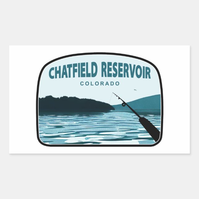 Adesivo Retangular Reservatório Chatfield Vara de Pesca Colorado (Frente)