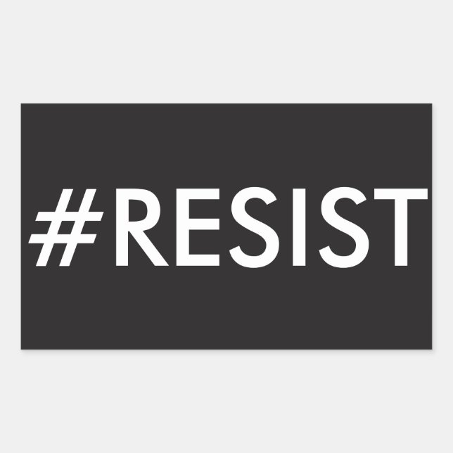 ADESIVO RETANGULAR #RESIST (Frente)