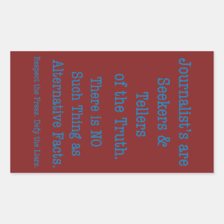 Adesivo Retangular Respeite a imprensa