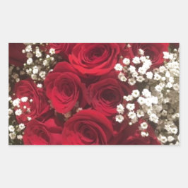 Adesivo Retangular Respiração dos rosas e Bebês