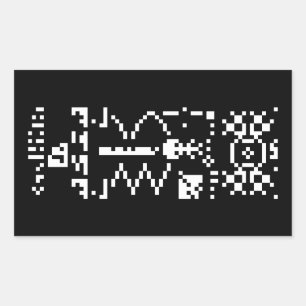 Adesivo Retangular Resposta de Mensagem Binária Arecibo