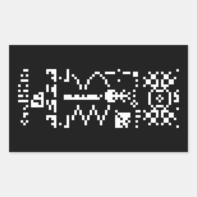 Adesivo Retangular Resposta de Mensagem Binária Arecibo (Frente)
