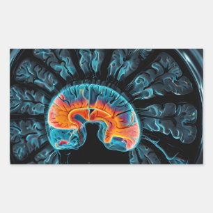Adesivo Retangular ressonância magnética cerebral