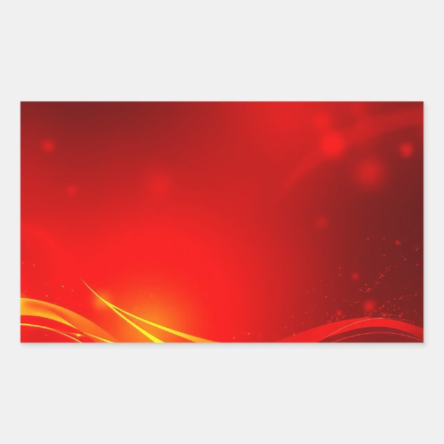Adesivo Retangular Resumo vermelho (Frente)