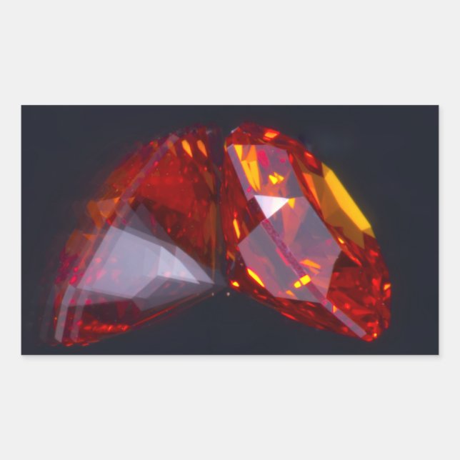 Adesivo Retangular Retangular de Joias de Sticker (Frente)