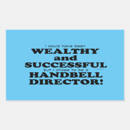 Adesivo Retangular Retangular de Manuscrito Saudável e Bem-Sucedido