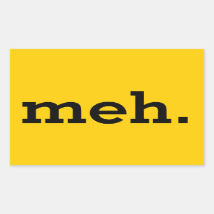 Adesivo Retangular Retangular "meh". Vestido. Folha de 4.