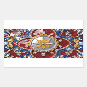 Adesivo Retangular Retângulo com cores colombianas