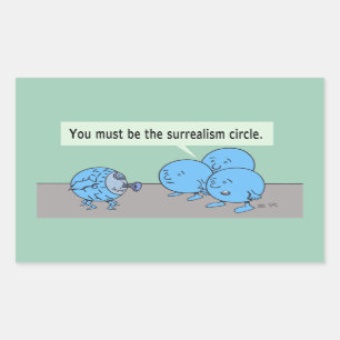 Adesivo Retangular Retângulo do círculo do surrealismo