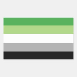 Adesivo Retangular Retângulo do Orgulho Aromântico