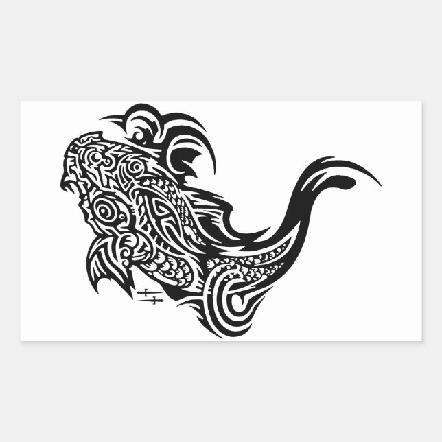 Adesivo Retangular Retângulo Koi Stickers (Frente)