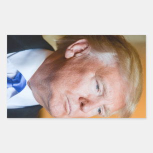 Adesivo Retangular Retrato de Donald Trump
