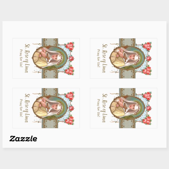 Adesivo Retangular Retrato de Rua com Rosas (M 024a) (Folha)