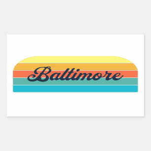 Adesivo Retangular Retro Baltimore