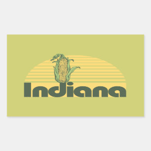 Adesivo Retangular Retro Indiana