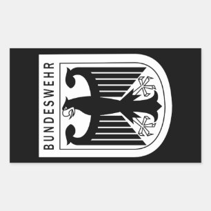 Adesivo Retangular Retro - República Federal da Alemanha Bundeswehr