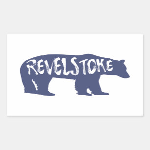 Adesivo Retangular Revelstoke Bear