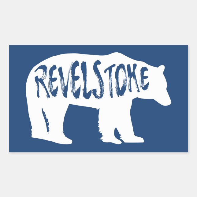 Adesivo Retangular Revelstoke Bear (Frente)