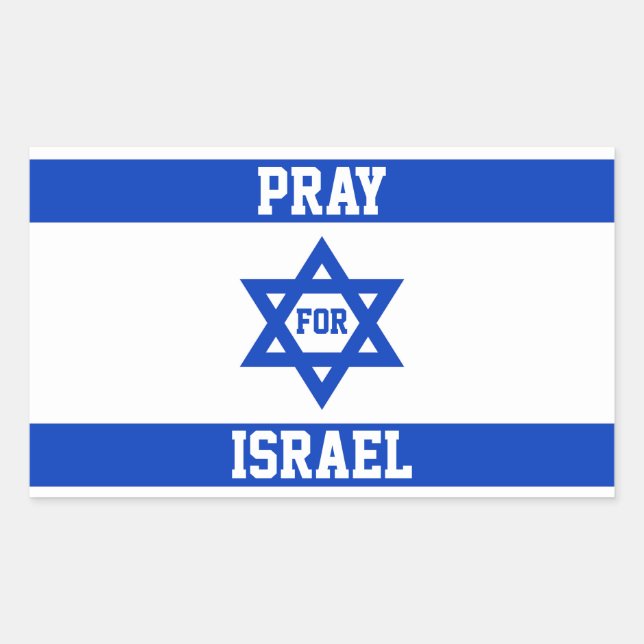 Adesivo Retangular Reze por Israel (Frente)