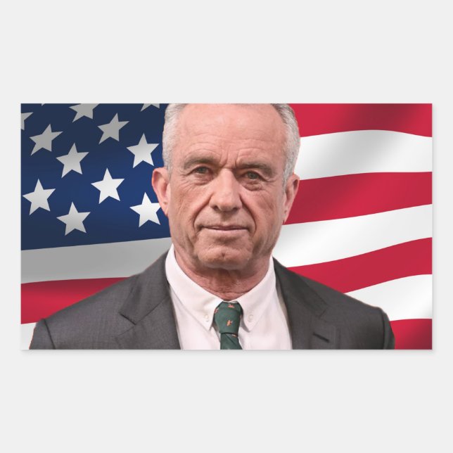 Adesivo Retangular RFK para o Presidente 2024 (Frente)