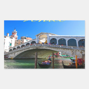 Adesivo Retangular Rialto Bridge Veneza - Foto Pro